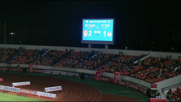 荆门队主场赢了。2:1完胜天门队。#楚超来了
