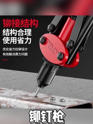 德力西电气铆钉枪家用手动拉钉枪卯钉抢拉卯枪拉帽枪抽芯铝拉铆枪 #电动拉铆枪 #拉铆枪 #铆钉枪 #门窗安装 #高效率实用工具