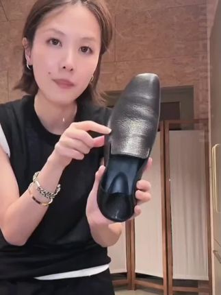 Min 复古方头水晶山羊皮法式通勤一脚蹬乐福鞋 舒适简约百搭#好鞋推荐 #看过来 #靴子控 #搭配你的高级范儿 #舒适