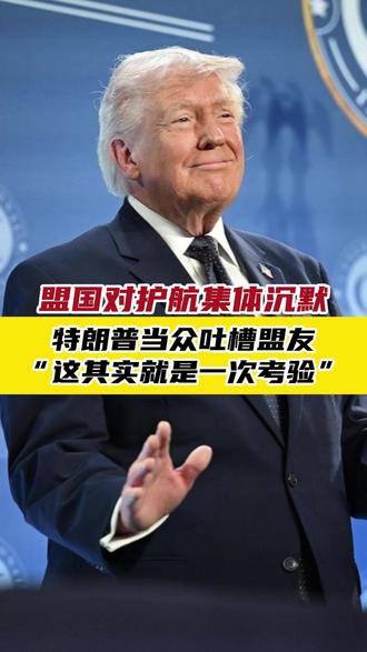 盟国对护航集体沉默,特朗普当众吐槽盟友:“这其实就是一次考验