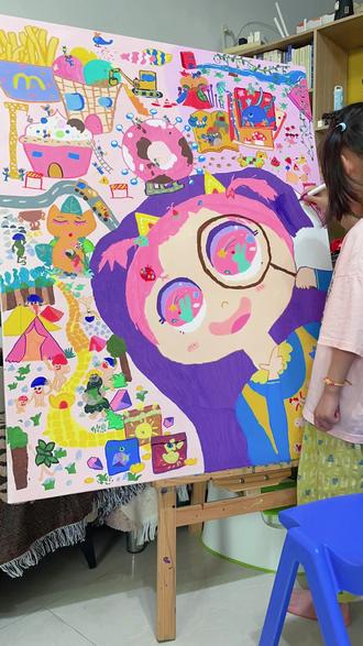 我家孩子的天赋都放在奥特曼十八代族谱上了 #画画 #绘画 #创意美术 #少儿美术 #意大利美院雪碧老师