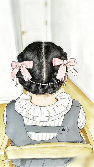 手残党妈妈也能学的公主盘发#女童发型#日常儿童编发 #编发简单易学 #公主发型教程