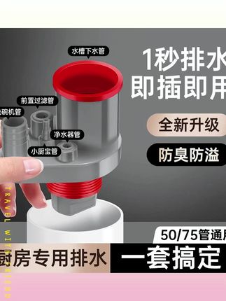 如果你家的厨房下水管道经常出现溢水、反臭味的情况,那你一定要试试这个厨房下水三头通,它自带密封圈,可以牢牢地卡住管道,上方带有止逆阀,能有效防止溢水和反臭味的问题。#防臭止逆阀 #止逆阀