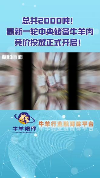 最新消息!2026年5月20日新一轮中央储备牛羊竞价投放正式开启!本次投放总量达2000吨。#储备肉 #牛肉 #牛羊视界