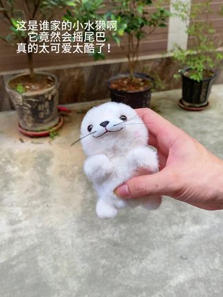 好朋友送的小水獭会吱吱叫还会摇尾巴耶~ 我要一路摇回家去 #可爱挂件 #水獭玩偶 #摇尾巴挂件 #情侣礼物 #它自己不知道自己可爱吧