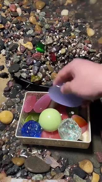 七彩石点缀,瞬间提升鱼缸颜值!