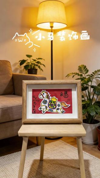 #画画 画匹小马迎新年,拿起你的画笔一起画起来吧!#简笔画 #零基础学画画 #新年手工制作