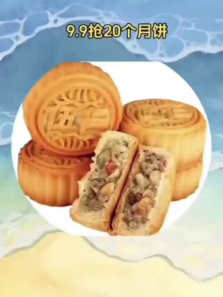 【9.9到手20个】迷你五仁月饼,一口下去满满的儿时记忆,还是#小时候味道 经典#老伍仁月饼 皮薄馅厚,馅料丰富#秋天的第一块月饼#月饼 #零食推荐
