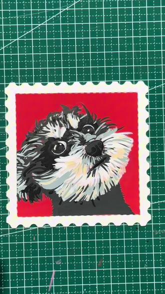 雪纳瑞怎么画#瞎画系列 #画渣进化史 #跟着抖音学画画 #丙烯马克笔#萌宠