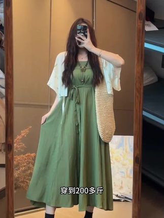 胖MM大码新中式国风宋制超仙改良汉服汉元素开衫吊带 #大码女装 #新中式穿搭 #汉服 #汉元素 #开衫