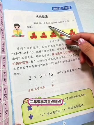#二年级 重难点!车在让孩子死记硬背#乘法口诀 推荐这本#不一样的九九乘法表 让孩子真正明白乘除法含义