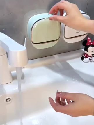 香皂盒# 免打孔香皂盒̺# 壁挂沥水收纳͍盒