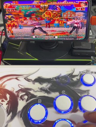 在手机也可以玩经典拳皇游戏!#潘多拉游戏机 #月光宝盒#游戏机#游戏机维修#潘多拉