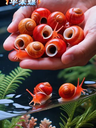 #苹果螺#观赏螺 #新手养螺 #鱼缸清洁 #水族爱好者
