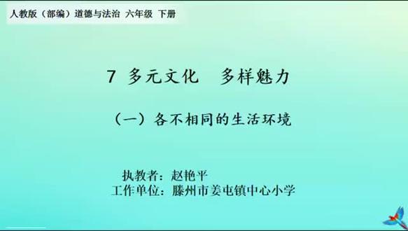 道法六下7《多元文化 多样魅力》公开课 赵老师 #配套课件教案 #道德与法治 #优质公开课 #教学视频