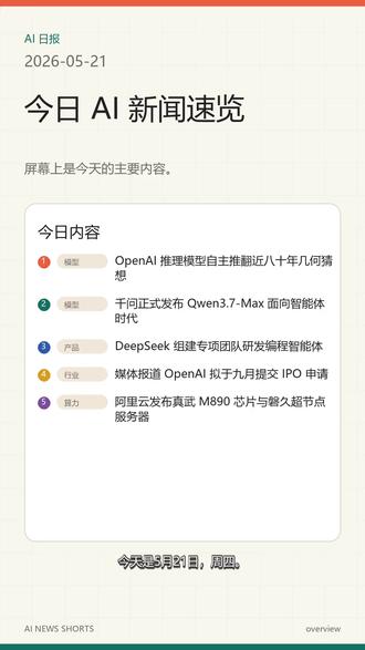 OpenAI要IPO?阿里云发芯片?今天AI圈信息量很大 AI圈过去24小时:OpenAI、千问、DeepSeek集体有新动作
#ai #千问 #大模型 #deepseek #token