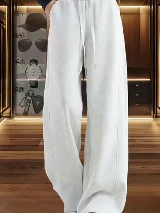 美式显瘦卫裤2025新款高腰窄版阔腿裤常规小个子直筒休闲裤8932