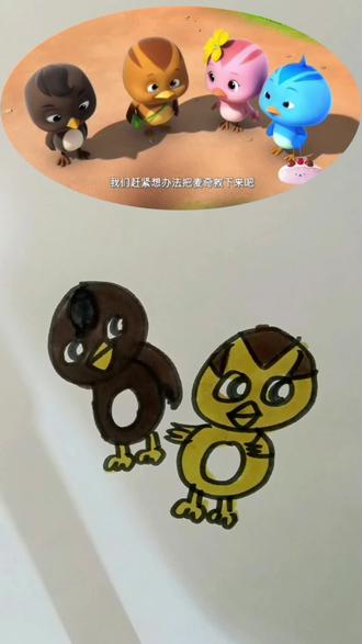 萌鸡小队简笔画#简笔画 #创意儿童画 #动画