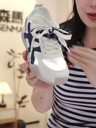 #上热门 隐形增高新款网面阿甘德训鞋百搭休闲女鞋爆款透气#德训鞋