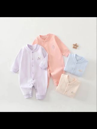 【四季连体】婴幼儿春秋款纯棉长袖睡衣初生宝宝衣服新生儿内穿哈衣