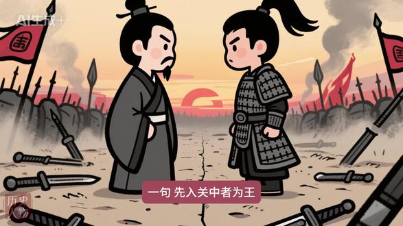 秦汉篇【怀王之约】 怀王之约是秦末反秦时期,楚怀王熊心与各路将领定下的盟约:先入定关中者王之,即谁率先攻入秦朝腹地关中、平定秦地,谁就做关中王。刘邦因此先入咸阳,项羽后至却毁约自立,这一约定成为楚汉相争的直接导火索。#怀王之约 #先入为主 #先入关中者为王 #先入定关中者王之