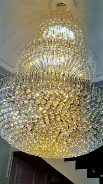 大型水晶灯清洗#水晶灯清洗