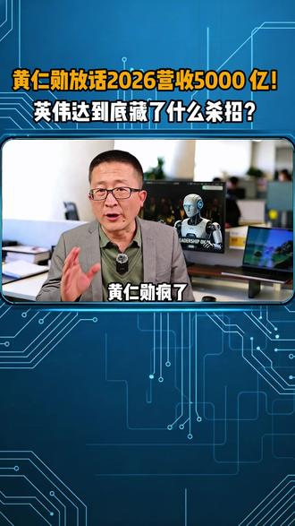 黄仁勋放话2026营收5000亿 英伟达到底藏了什么杀招 #AI #AI资讯 #黄仁勋 #英伟达 #AI机器人