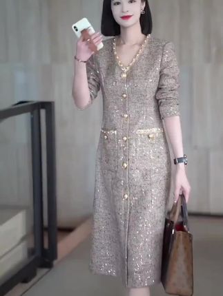 #舒畅的入秋穿搭都是琥珀系 #连衣裙 #穿搭分享 #好看的连衣裙