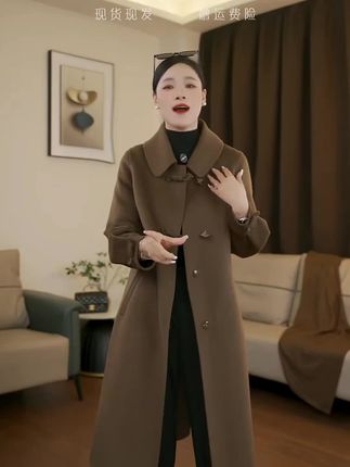「直播间怒降80%!双面羊毛大衣显瘦天花板,穿上直接贵气拉满! #羊毛大衣 #显瘦大衣推荐 #服装源头工厂 #薅羊毛攻略 #性价比之王
