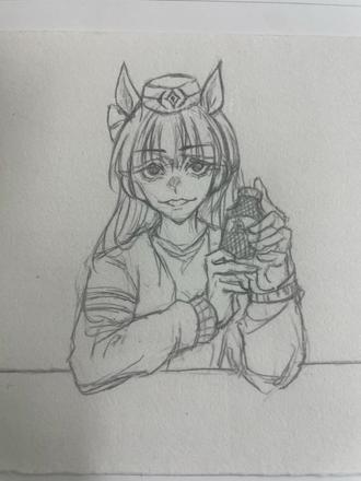 #日常瞎画 #赛马娘 青梅精咬马事件