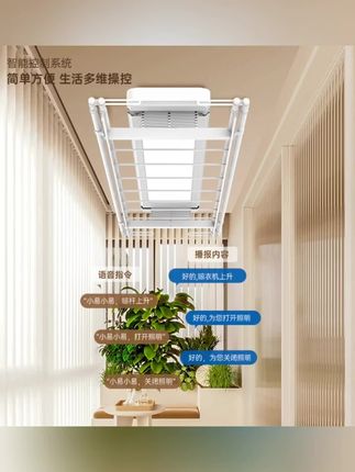 荣事达阳台电动智能晾衣架 #线条小狗拍拍灯还能反向开灯 #智能家居智能生活 #挂衣架 #晾衣架 #美观实用