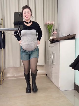 #今日穿搭 #显高显瘦 #胖女孩穿搭 #这么穿显瘦20斤 #大码女装搭配