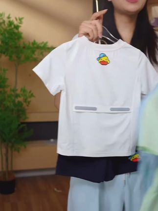 小黄鸭童装儿童冰丝速干套装夏季男童女童运动透气休闲亲子装#速干运动休闲套装 #童装 #宝妈推荐 #好物分享 #高品质童装