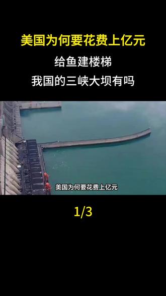 美国为何要花费上亿元,给鱼建楼梯?我国的三峡大坝有吗?#鱼梯#大国重器#大国崛起#科普#科普一下