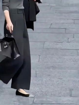 免烫高级感西装阔腿裤女2025春秋通勤直筒高腰显瘦垂感妈妈休闲裤#高级感穿搭 #阔腿裤 #通勤穿搭 #休闲穿搭