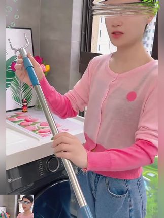 达人苏晾衣杆家用宿舍撑衣杆阳台衣架衣叉伸缩晾衣杆不锈钢晾衣叉 #晾衣杆  #家用好物  #伸缩晾衣杆  #宿舍必备  #阳台晾晒