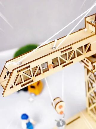 #科技小制作 遥控塔吊升降起重机科技小制作#手工diy 小学生小发明拼装模型科学实验材料