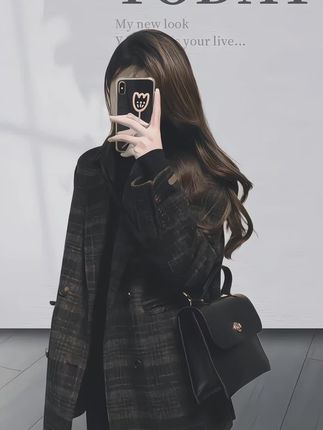 #复古穿搭 #格子西装外套 #西装外套#百搭上衣 #简约休闲