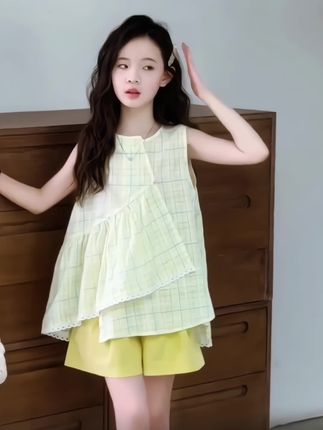 #甜美穿搭 #夏季穿搭 #小清新穿搭 #女童穿搭 #女童套装