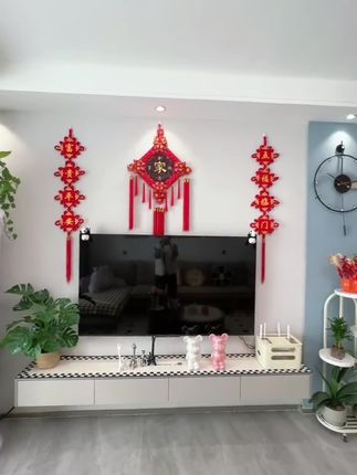 #中国结挂件 #桃木中国结挂件#电视墙挂件 #家的样子 #温暖的小窝