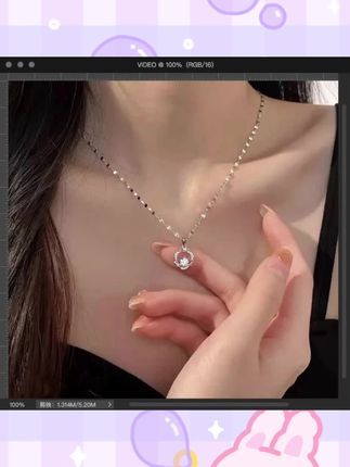 #项链 莫比乌斯项链女轻奢小众显锁骨链新款七夕礼物#锁骨链 #时尚饰品 #项链吊坠 #饰品分享