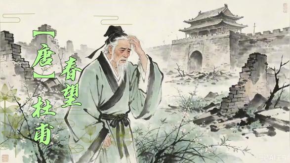 #古诗配画 杜甫《春望》,战火绵延,亲人离散,一封家书,胜过万金。#杜甫