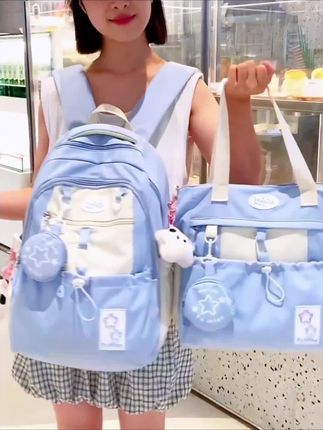 书包女初中生高中学生,大容量背包,高颜值,小学生三到五六年级双肩包#百搭包包 #新款包包 #双肩背包 #学生书包