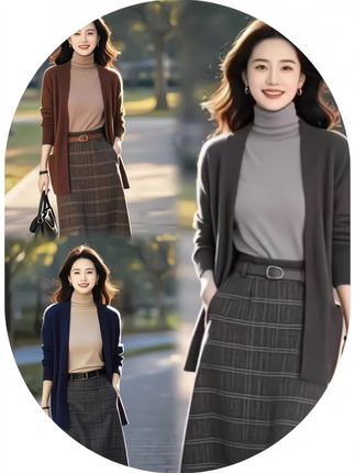 #秋日万能针织衫穿搭 #中性风入秋穿搭灵感 #早秋不费力显贵穿搭 #早秋穿搭公式来了 #优雅气质
