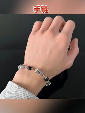 #手链 串珠拼接手链男款时尚情侣个性男士复古潮流配饰 #串珠手链 #情侣手链 #男生手链 #手链推荐