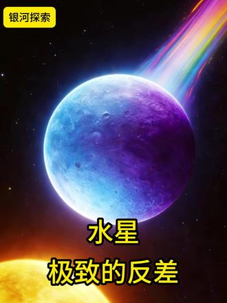 震惊!太阳系体积第二小的水星反差居然这么大。#宇宙星系科普