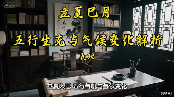 立夏巳月--五行生克与气候变化解析
#立夏#巳月 #五行 #气候变化