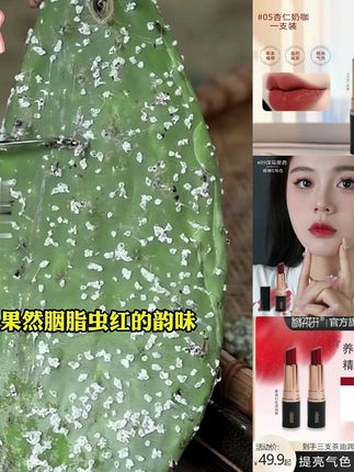 【胭脂虫红唇膏口红】 黑管组合裸门山茶油淡化唇纹显白唇部护养