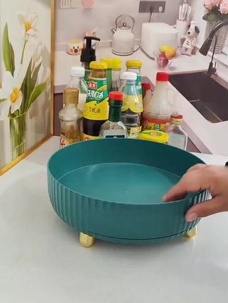 多功能360度厨房可旋转调料置物架 #旋转置物架