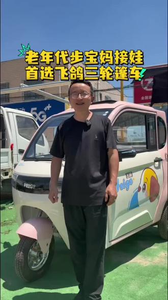 老年代步,宝妈接娃,首选飞鸽三轮篷车#庆阳同城 #西峰电动车批发 #外卖神车 #老年代步接娃三轮车
